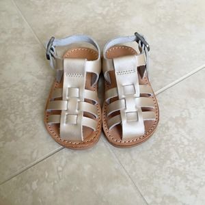 Freshly Picked Bixby Sandals Metallic Gold Toddler Girl Size 4